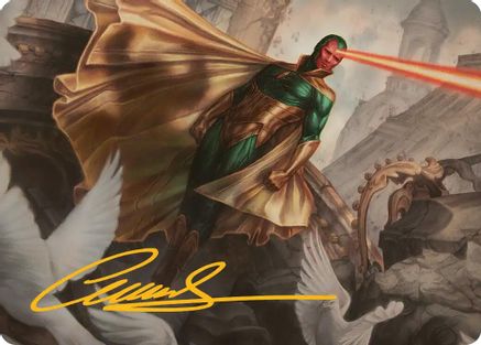 The Vision Art Card (Gold-Stamped Signature) |  (015) [Art Series: Marvel Super Heroes]
