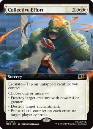 Collective Effort (Extended Art) |  Foil (299) [Commander: Marvel Super Heroes]