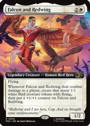 Falcon and Redwing (Extended Art) |  (304) [Commander: Marvel Super Heroes]