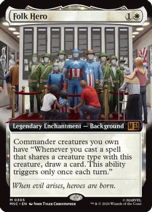 Folk Hero (Extended Art) |  Foil (305) [Commander: Marvel Super Heroes]