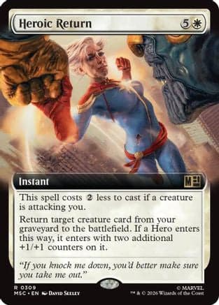 Heroic Return (Extended Art) |  Foil (309) [Commander: Marvel Super Heroes]