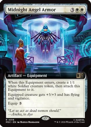 Midnight Angel Armor (Extended Art) |  (316) [Commander: Marvel Super Heroes]