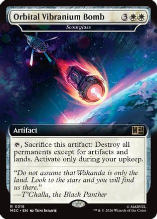 Orbital Vibranium Bomb - Scourglass (Extended Art) |  Foil (318) [Commander: Marvel Super Heroes]