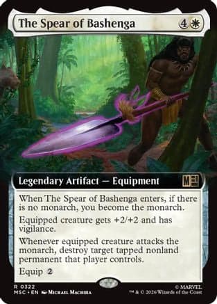 The Spear of Bashenga (Extended Art) |  Foil (322) [Commander: Marvel Super Heroes]