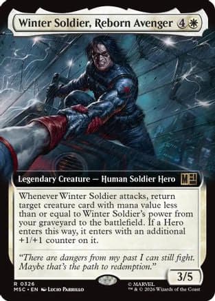 Winter Soldier, Reborn Avenger (Extended Art) |  Foil (326) [Commander: Marvel Super Heroes]
