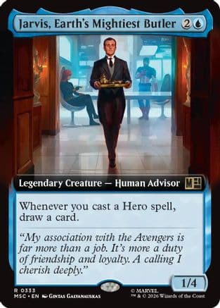 Jarvis, Earth's Mightiest Butler (Extended Art) |  (333) [Commander: Marvel Super Heroes]