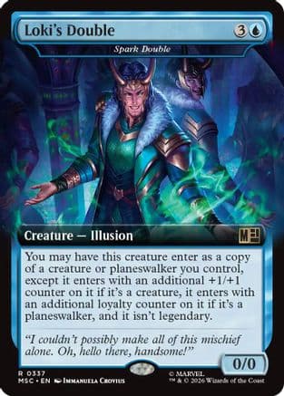 Loki's Double - Spark Double (Extended Art) |  Foil (337) [Commander: Marvel Super Heroes]