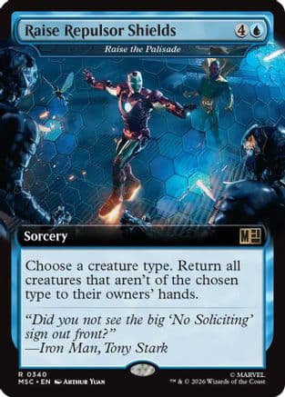 Raise Repulsor Shields - Raise the Palisade (Extended Art) |  Foil (340) [Commander: Marvel Super Heroes]