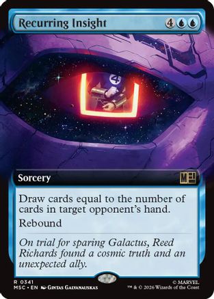 Recurring Insight (Extended Art) |  Foil (341) [Commander: Marvel Super Heroes]