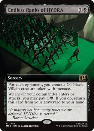 Endless Ranks of HYDRA (Extended Art) |  Foil (348) [Commander: Marvel Super Heroes]