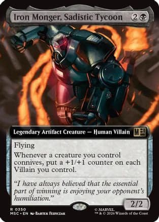 Iron Monger, Sadistic Tycoon (Extended Art) |  (350) [Commander: Marvel Super Heroes]
