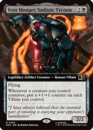 Iron Monger, Sadistic Tycoon (Extended Art) |  Foil (350) [Commander: Marvel Super Heroes]