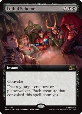Lethal Scheme (Extended Art) |  Foil (353) [Commander: Marvel Super Heroes]