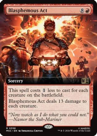 Blasphemous Act (Extended Art) |  Foil (358) [Commander: Marvel Super Heroes]