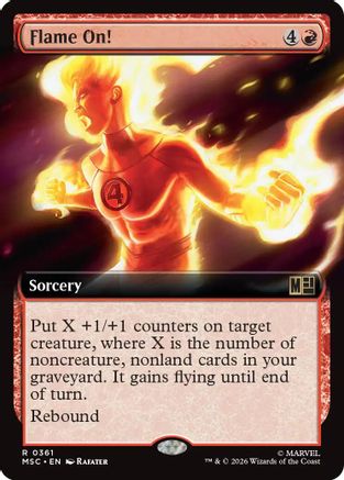 Flame On! (Extended Art) |  Foil (361) [Commander: Marvel Super Heroes]