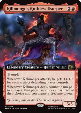 Killmonger, Ruthless Usurper (Extended Art) |  Foil (364) [Commander: Marvel Super Heroes]