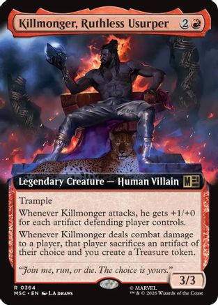 Killmonger, Ruthless Usurper (Extended Art) |  Foil (364) [Commander: Marvel Super Heroes]