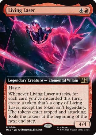 Living Laser (Extended Art) |  Foil (366) [Commander: Marvel Super Heroes]