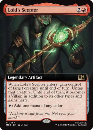 Loki's Scepter (Extended Art) |  Foil (367) [Commander: Marvel Super Heroes]