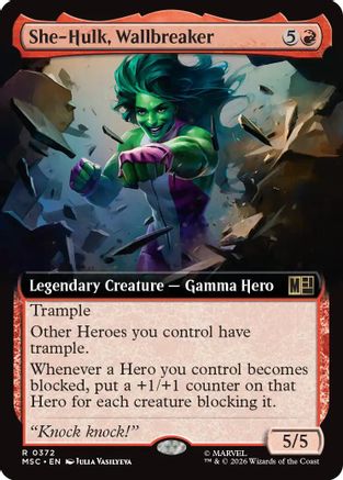 She-Hulk, Wallbreaker (Extended Art) |  (372) [Commander: Marvel Super Heroes]
