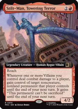 Stilt-Man, Towering Terror (Extended Art) |  Foil (373) [Commander: Marvel Super Heroes]