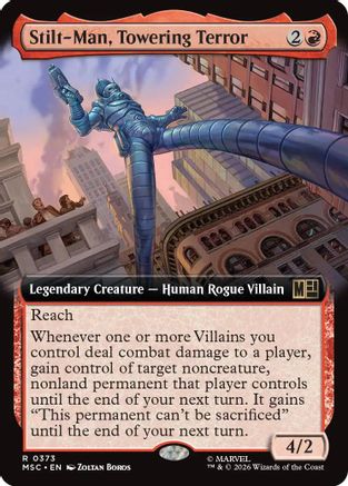 Stilt-Man, Towering Terror (Extended Art) |  Foil (373) [Commander: Marvel Super Heroes]