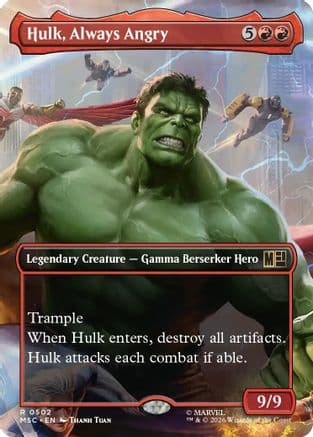 Hulk, Always Angry (Borderless) |  (502) [Commander: Marvel Super Heroes]