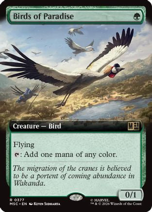 Birds of Paradise (Extended Art) |  Foil (377) [Commander: Marvel Super Heroes]