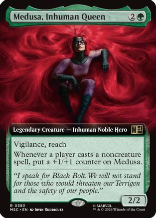 Medusa, Inhuman Queen (Extended Art) |  Foil (383) [Commander: Marvel Super Heroes]