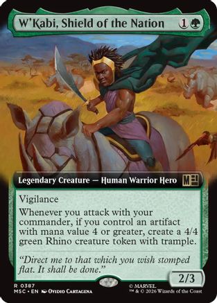 W'Kabi, Shield of the Nation (Extended Art) |  Foil (387) [Commander: Marvel Super Heroes]