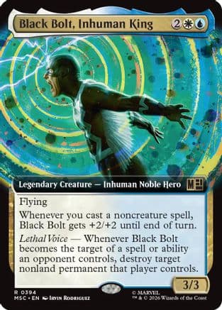 Black Bolt, Inhuman King (Extended Art) |  Foil (394) [Commander: Marvel Super Heroes]