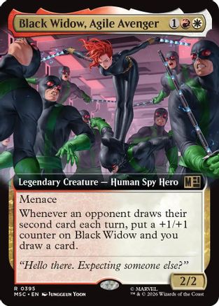 Black Widow, Agile Avenger (Extended Art) |  Foil (395) [Commander: Marvel Super Heroes]