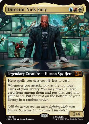 Director Nick Fury (Extended Art) |  Foil (399) [Commander: Marvel Super Heroes]