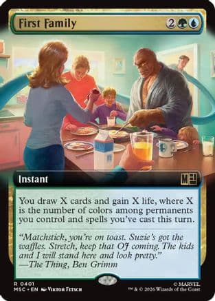 First Family (Extended Art) |  Foil (401) [Commander: Marvel Super Heroes]