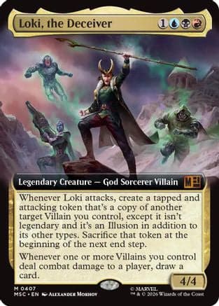 Loki, the Deceiver (Extended Art) |  Foil (407) [Commander: Marvel Super Heroes]