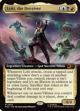 Loki, the Deceiver (Extended Art) |  Foil (407) [Commander: Marvel Super Heroes]