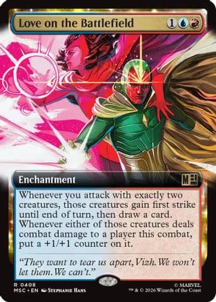 Love on the Battlefield (Extended Art) |  Foil (408) [Commander: Marvel Super Heroes]