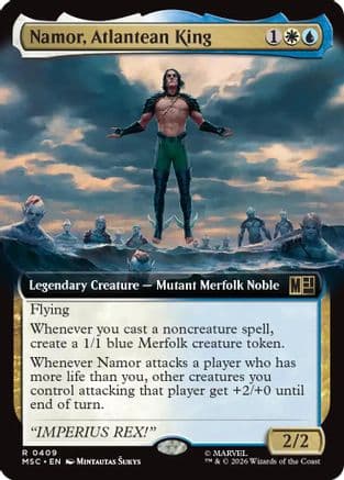Namor, Atlantean King (Extended Art) |  Foil (409) [Commander: Marvel Super Heroes]