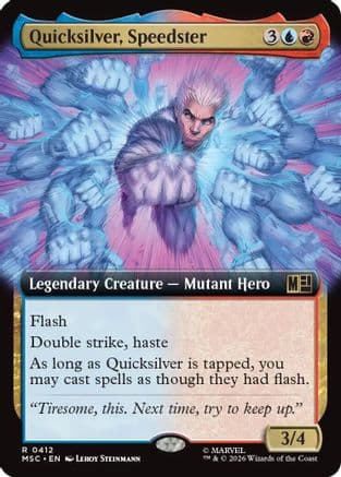 Quicksilver, Speedster (Extended Art) |  (412) [Commander: Marvel Super Heroes]