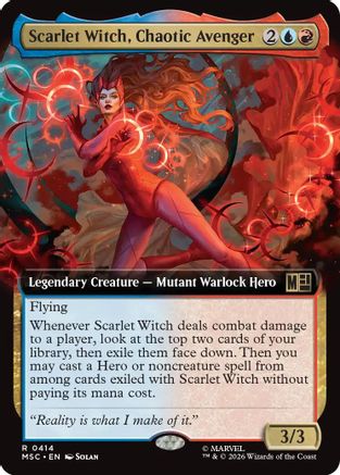 Scarlet Witch, Chaotic Avenger (Extended Art) |  (414) [Commander: Marvel Super Heroes]