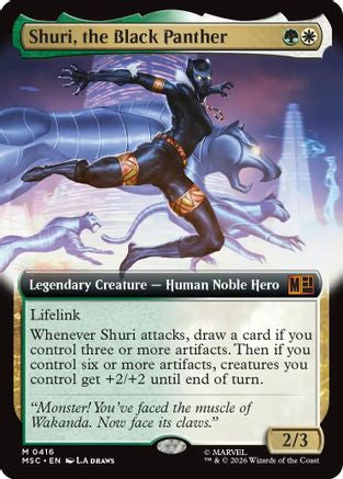 Shuri, the Black Panther (Extended Art) |  Foil (416) [Commander: Marvel Super Heroes]