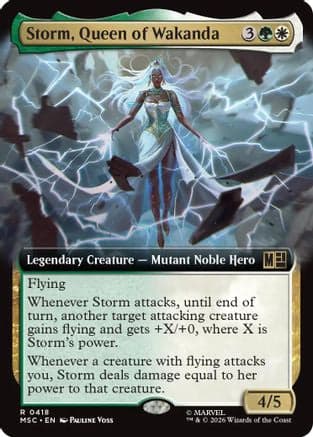 Storm, Queen of Wakanda (Extended Art) |  Foil (418) [Commander: Marvel Super Heroes]