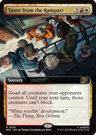 Taunt from the Rampart (Extended Art) |  Foil (420) [Commander: Marvel Super Heroes]