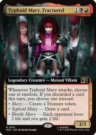 Typhoid Mary, Fractured (Extended Art) |  Foil (421) [Commander: Marvel Super Heroes]