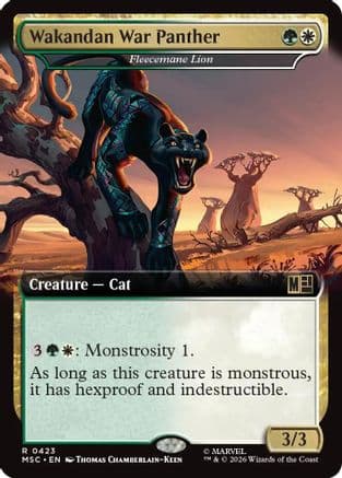 Wakandan War Panther - Fleecemane Lion (Extended Art) |  (423) [Commander: Marvel Super Heroes]