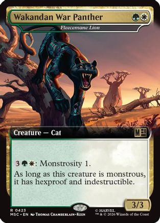 Wakandan War Panther - Fleecemane Lion (Extended Art) |  (423) [Commander: Marvel Super Heroes]