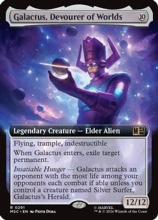 Galactus, Devourer of Worlds (Extended Art) |  Foil (291) [Commander: Marvel Super Heroes]