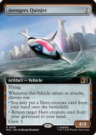 Avengers Quinjet (Extended Art) |  Foil (426) [Commander: Marvel Super Heroes]