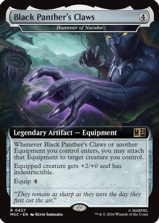 Black Panther's Claws - Hammer of Nazahn (Extended Art) |  Foil (427) [Commander: Marvel Super Heroes]