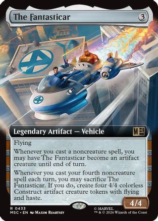 The Fantasticar (Extended Art) |  Foil (433) [Commander: Marvel Super Heroes]
